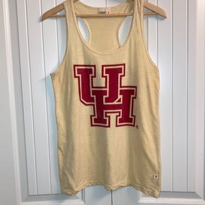 Yellow Vinley university of Houston tank top